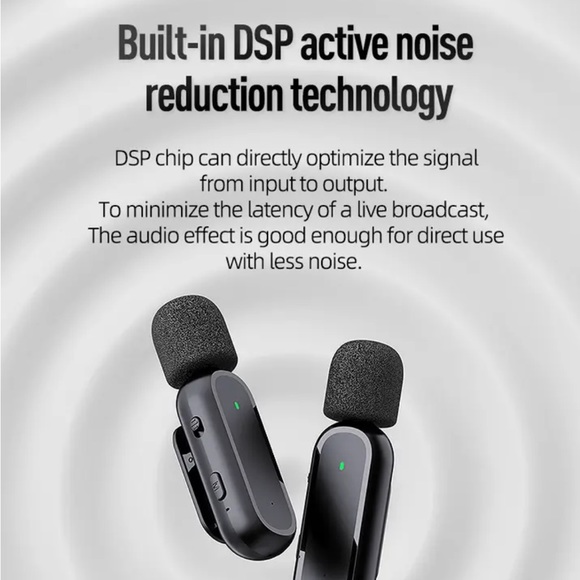 Wireless Lavalier Microphone for iPhone iPad with charging case - Picture 8 of 9